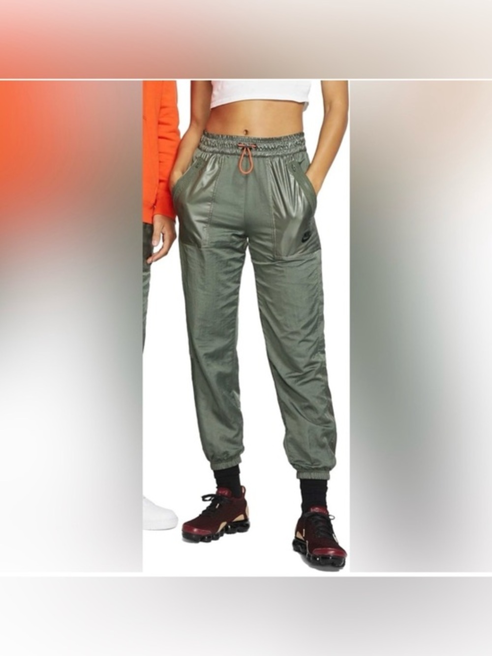 Nike X Barry's Juniper Fog Cargo Rebel Bootcamp Pants Army Green Pockets Size XL